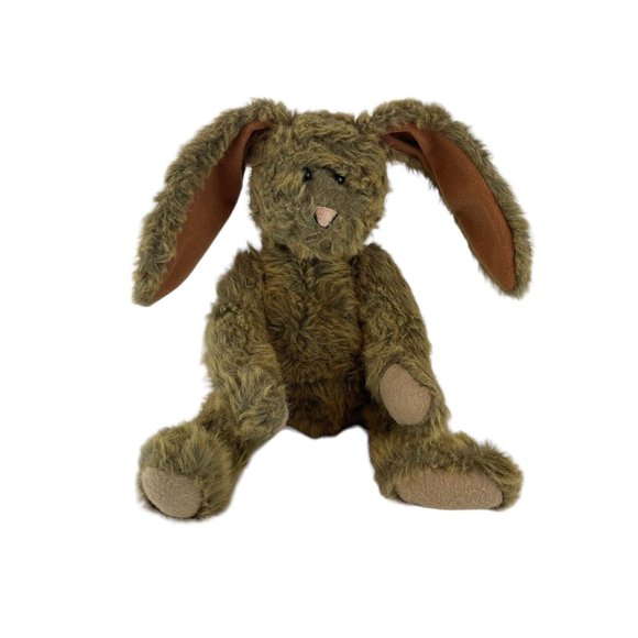 Ganz Cottage Collectibles Rafferty Rabbit 14" Plush Brown Jointed Bunny 1995 Vtg - Picture 1 of 6